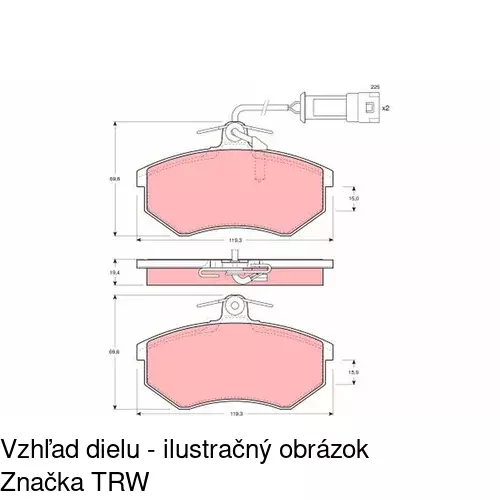 Brzdové dosky POLCAR S70-0392