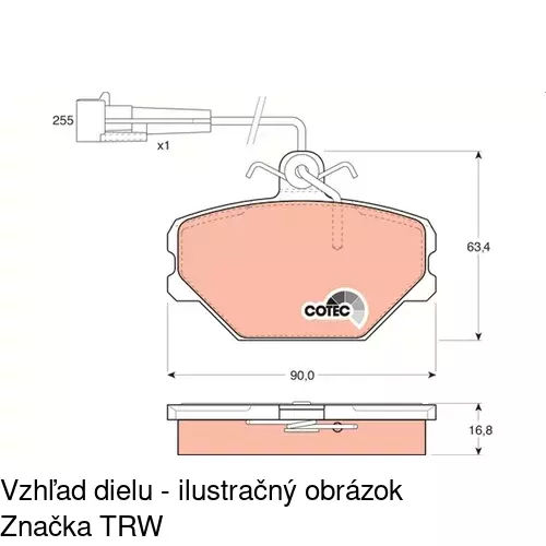 Brzdové dosky POLCAR S70-0393 - obr. 3