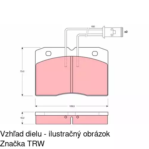 Brzdové dosky POLCAR S70-0410 - obr. 1