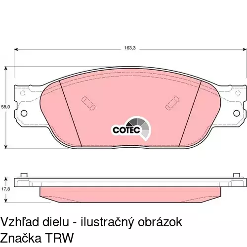 Brzdové dosky POLCAR S70-0448 - obr. 1