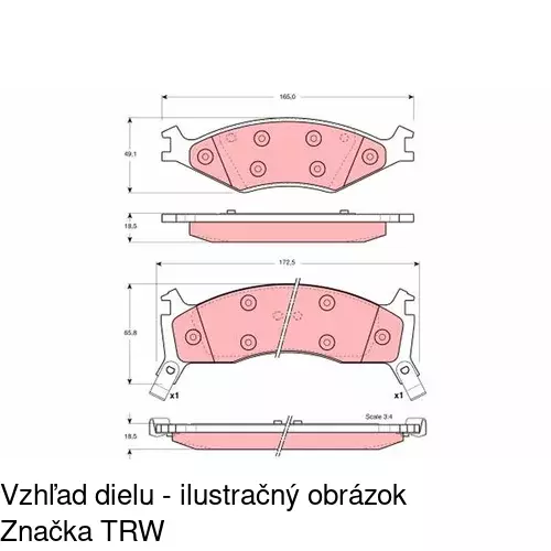 Brzdové dosky POLCAR S70-0466 - obr. 2