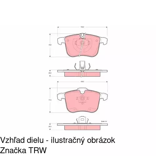 Brzdové dosky POLCAR S70-0515 - obr. 3