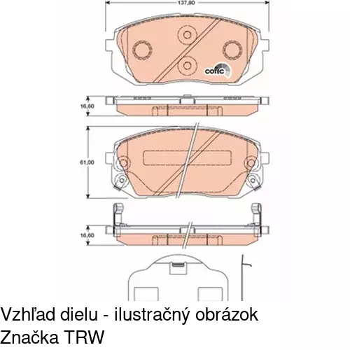 Brzdové dosky POLCAR S70-0527