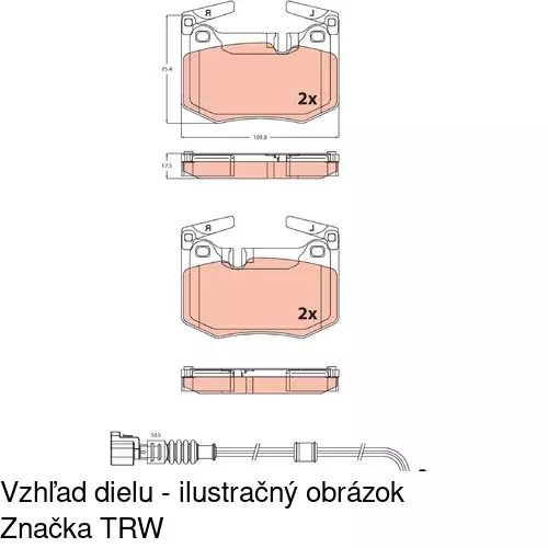 Brzdové dosky POLCAR S70-0557 - obr. 5