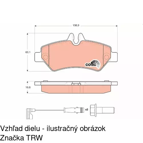 Brzdové dosky POLCAR S70-1219 - obr. 5