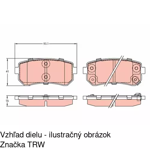 Brzdové dosky POLCAR S70-1223