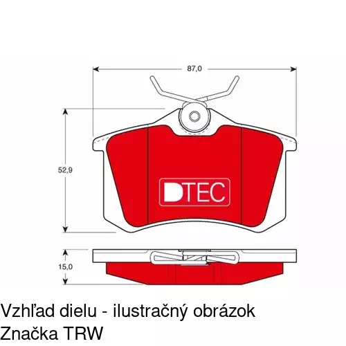 Brzdové dosky POLCAR S70-1235 - obr. 3