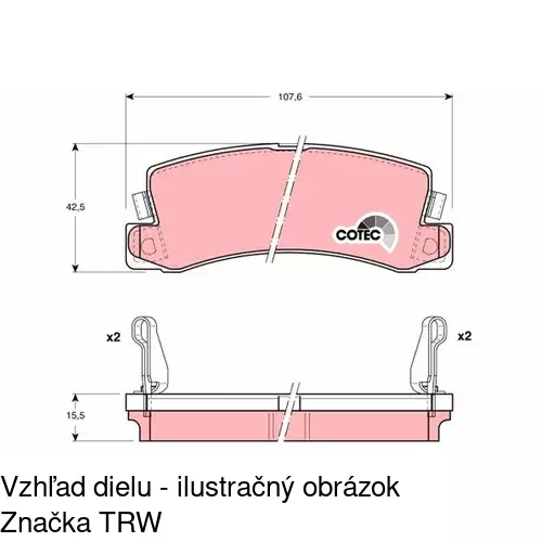 Brzdové dosky POLCAR S70-1425 - obr. 3