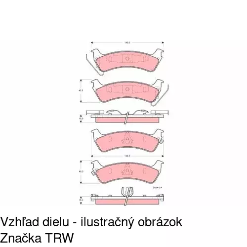 Brzdové dosky POLCAR S70-1434