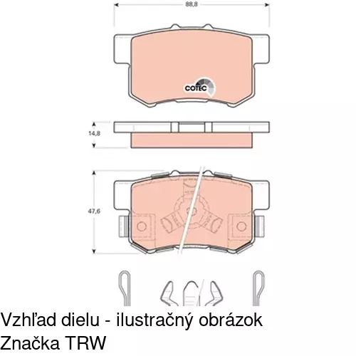 Brzdové dosky POLCAR S70-1535 - obr. 5