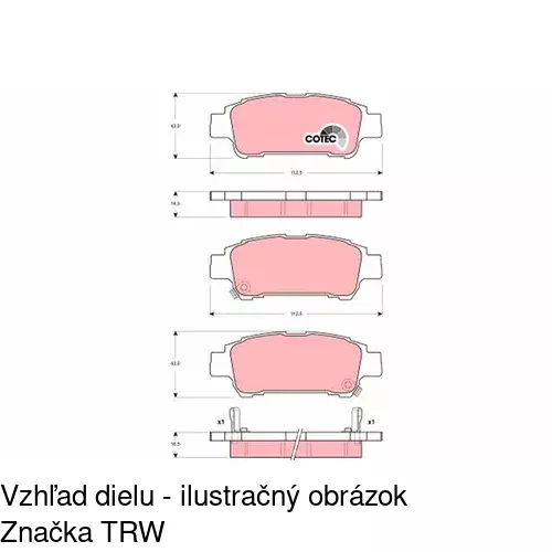 Brzdové dosky POLCAR S70-1539 - obr. 2