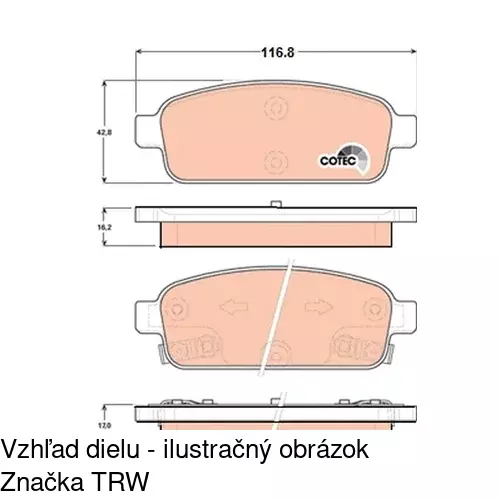 Brzdové dosky POLCAR S70-1612 - obr. 4