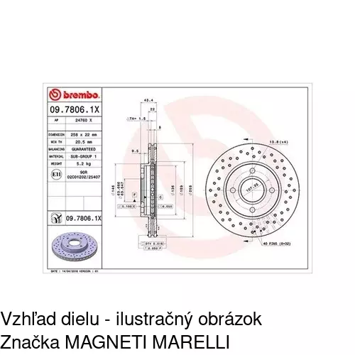 Brzdový kotúč POLCAR S71-0015 - obr. 1