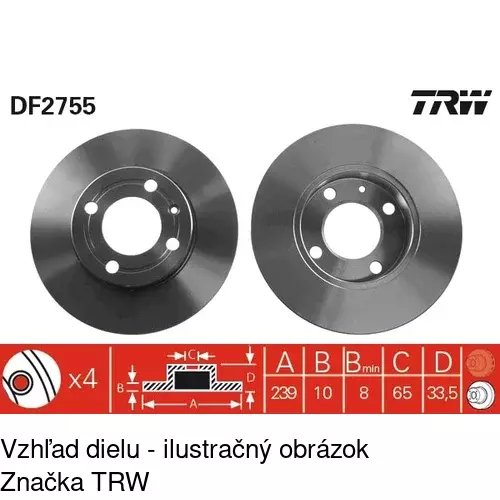 Brzdový kotúč POLCAR S71-0146 - obr. 4