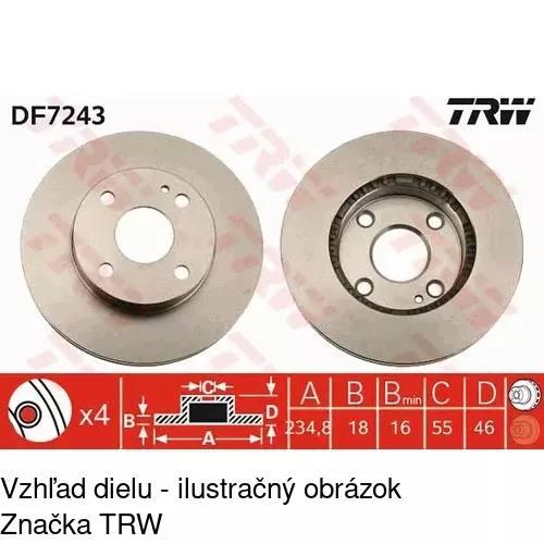 Brzdový kotúč POLCAR S71-0215 - obr. 2