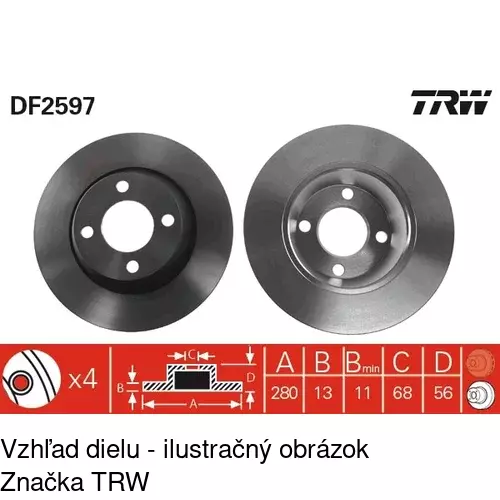 Brzdový kotúč POLCAR S71-0231 - obr. 2