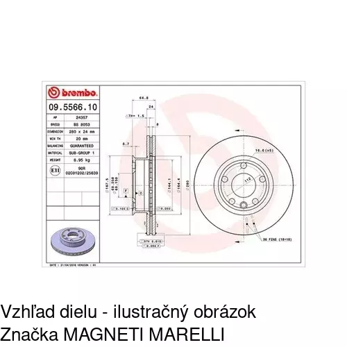 Brzdový kotúč POLCAR S71-0235 - obr. 4