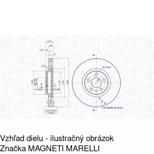 Brzdový kotúč POLCAR S71-0257 - obr. 4