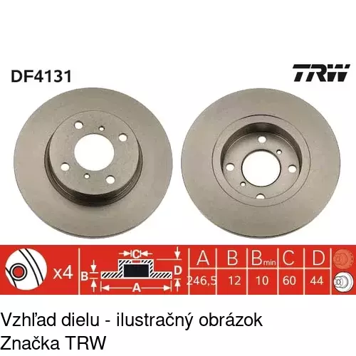 Brzdový kotúč POLCAR S71-0396 - obr. 4