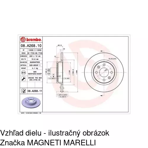 Brzdový kotúč POLCAR S71-0401