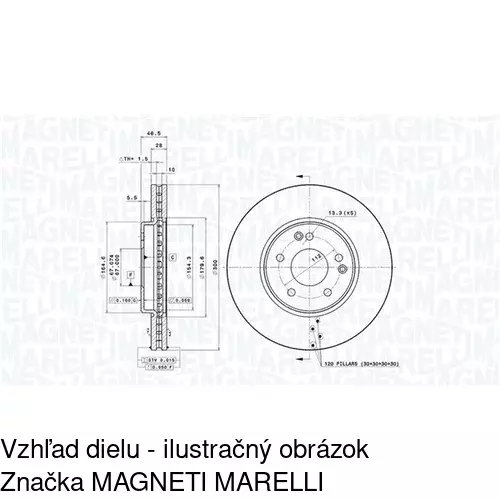 Brzdový kotúč POLCAR S71-1122 - obr. 5