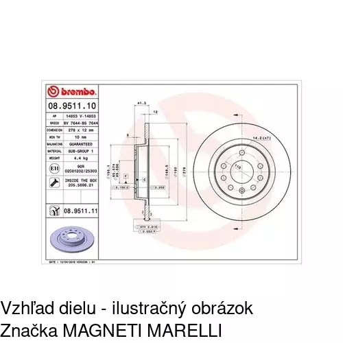 Brzdový kotúč POLCAR S71-1135