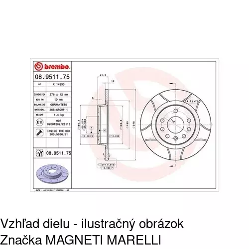 Brzdový kotúč POLCAR S71-1135 - obr. 2