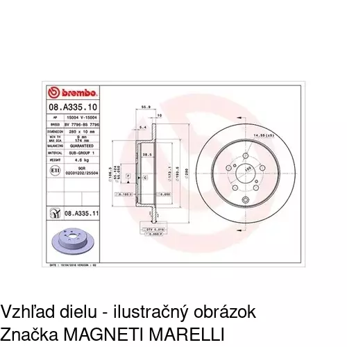 Brzdový kotúč POLCAR S71-1144 - obr. 4