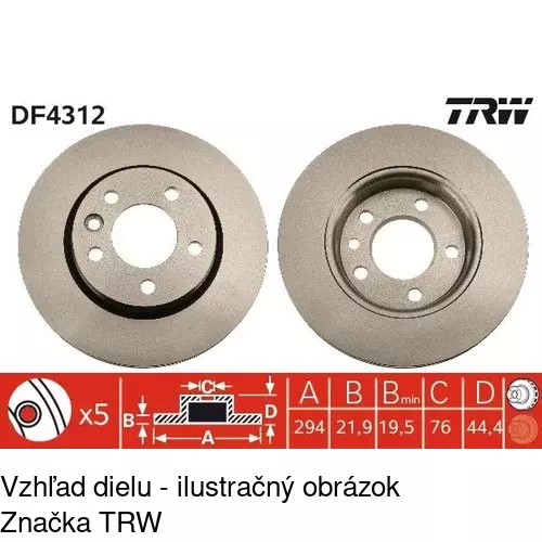 Brzdový kotúč POLCAR S71-1155 - obr. 5