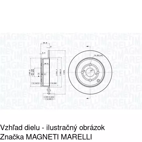 Brzdový kotúč POLCAR S71-1247 - obr. 4