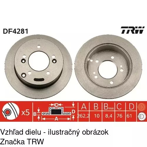 Brzdový kotúč POLCAR S71-1364 - obr. 2