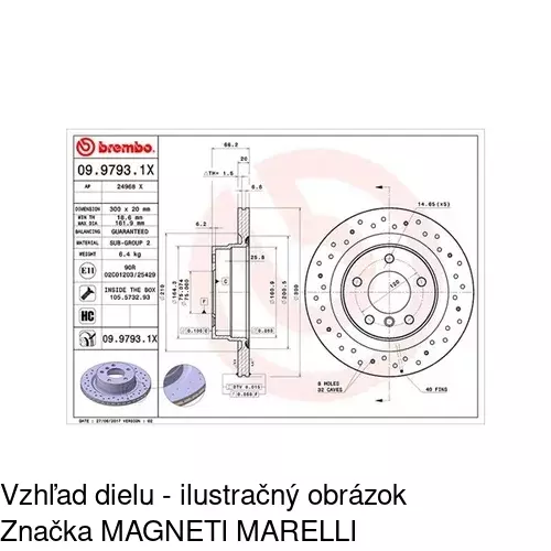 Brzdový kotúč POLCAR S71-1388