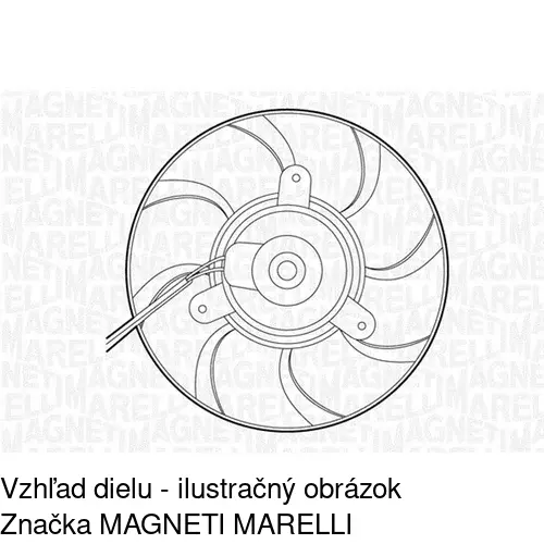 Ventilátor bez krytu / podpery POLCAR 130723U4