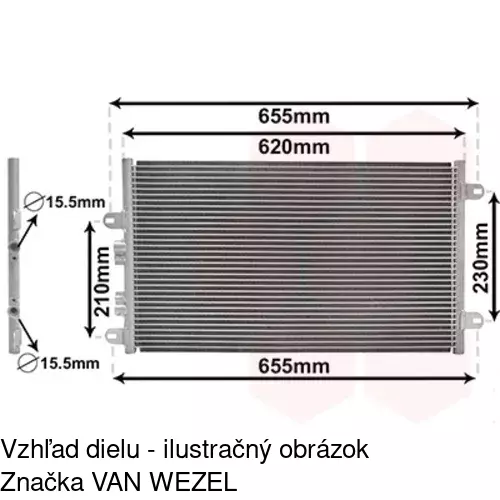 Chladiče klimatizácie 1404K8C1 /POLCAR/ - obr. 3