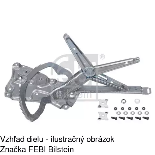 Mechanizmus sťahovania okna elektrický bez motora POLCAR 2007PSG2A - obr. 4