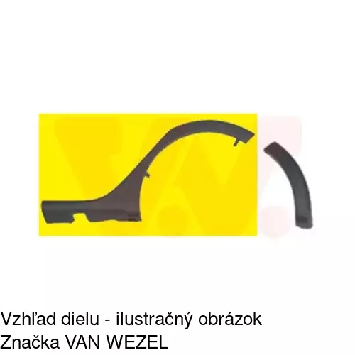 Lišta blatníka POLCAR 28B281-5