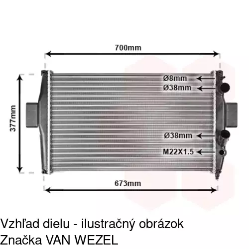 Chladiče vody POLCAR 305008A5 - obr. 2