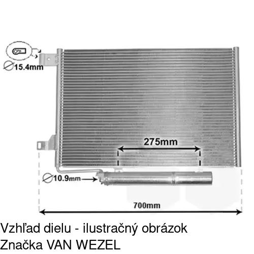 Chladiče klimatizácie 5006K8C1 /POLCAR/ - obr. 3