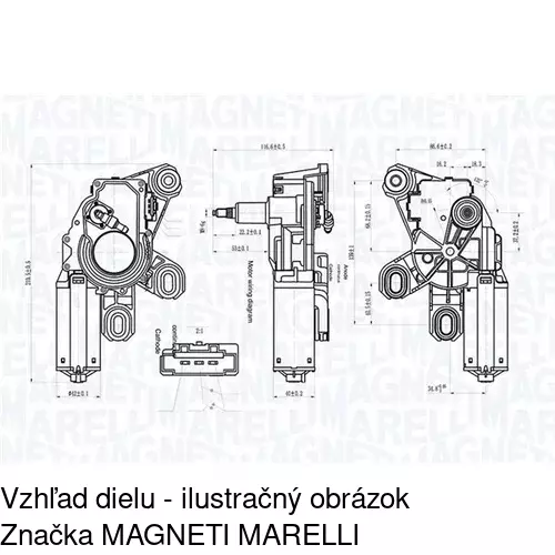 Motorček stieračov POLCAR 5040SWT3 - obr. 1