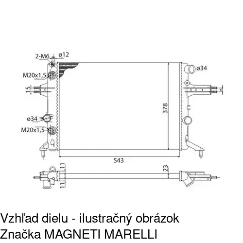 Chladiče vody POLCAR 550808A7 - obr. 2