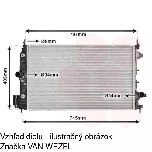 Chladiče vody POLCAR 551808A6 - obr. 3