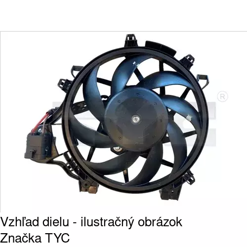 Ventilátor bez krytu / podpery POLCAR 555623U8 - obr. 1