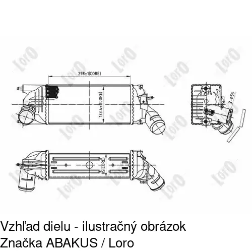 Chladiče vzduchu (Intercoolery) POLCAR 5748J8-1 - obr. 2