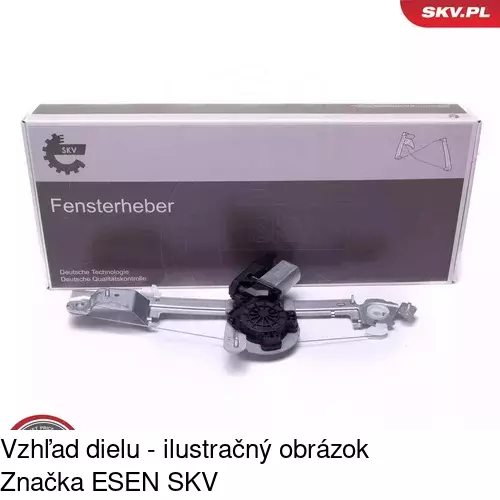 Mechanizmus sťahovania okna elektrický bez motora POLCAR 6071PSG4