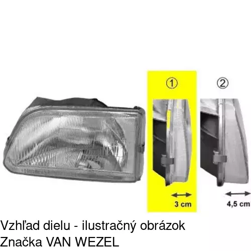 Hlavný reflektor POLCAR 810110-E