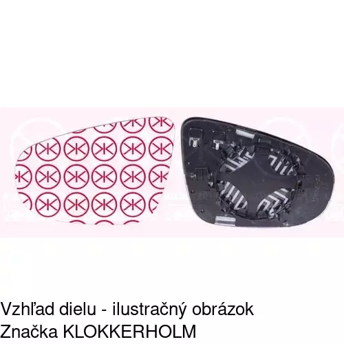 Sklo vonkajšieho zrkadla s držiakom 9518542E /POLCAR/ - obr. 2