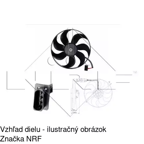 Ventilátor bez krytu / podpery POLCAR 954123U4