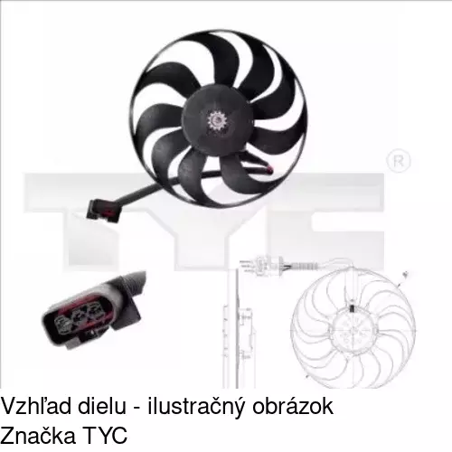 Ventilátor bez krytu / podpery POLCAR 954123U7-Q