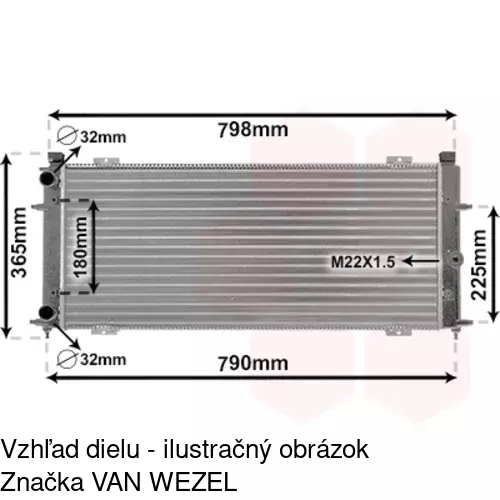 Chladiče vody POLCAR 956608A0 - obr. 1