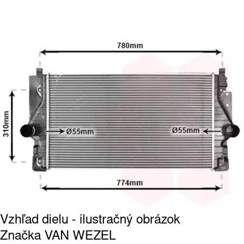 Chladiče vzduchu (Intercoolery) POLCAR 9566J8-2 - obr. 1